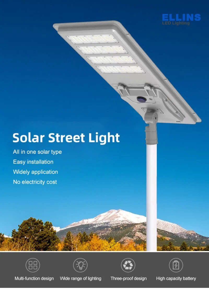 Smart Automatic Photocell+Time Control All in One Solar Street DC LED Outdoor Lighting