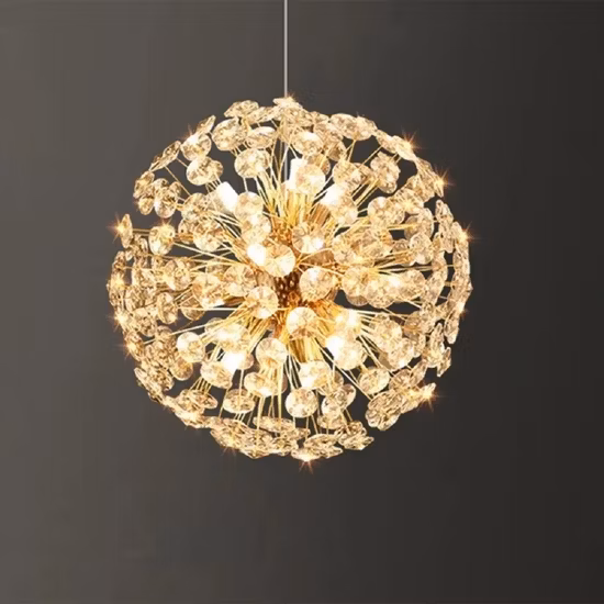 Amerikanische Lampara Colgante Kristall-LED-Licht-Pendelleuchte, moderner Kronleuchter